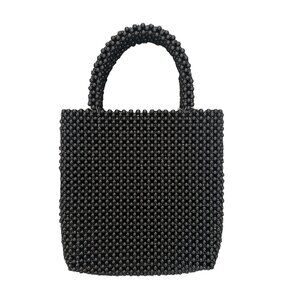 Vintage black beaded hand bag
